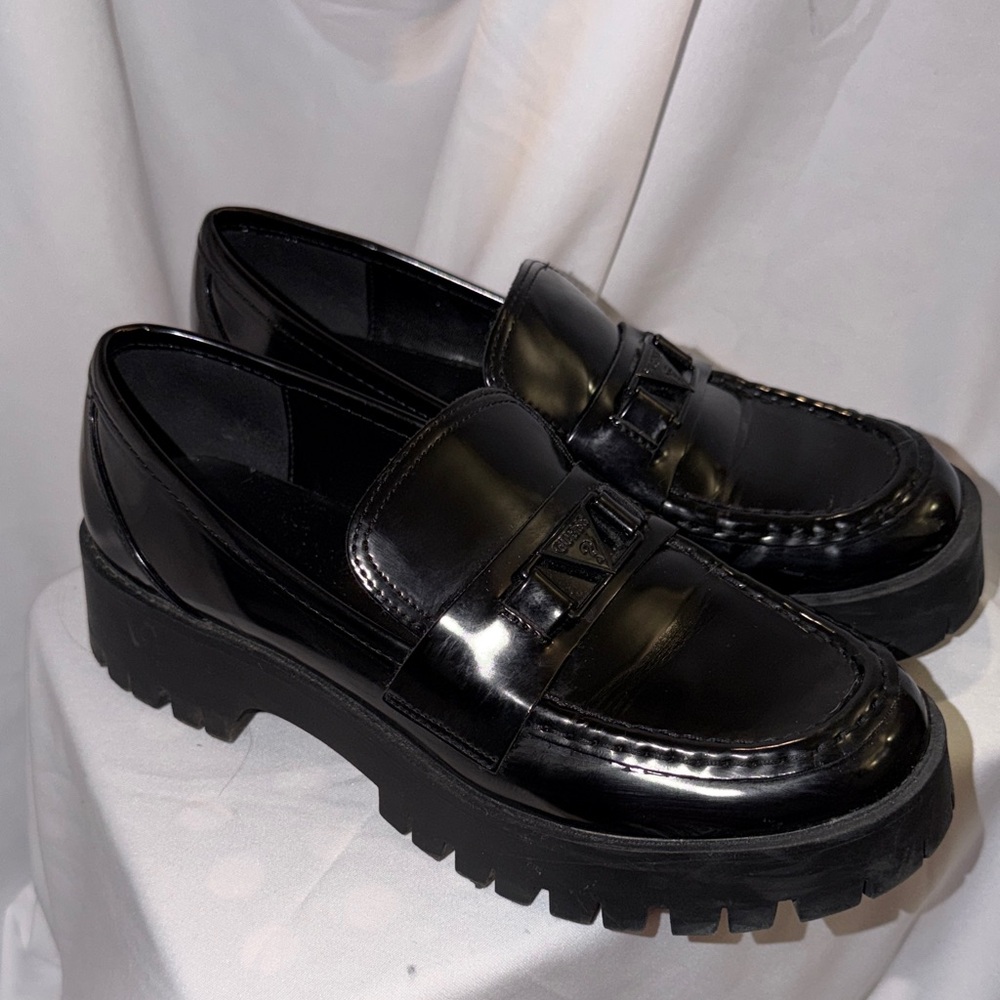 Guess Black Chunky Loafers